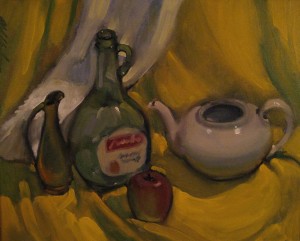 No More Wine or Water- oil on canvas by Phil Kantz